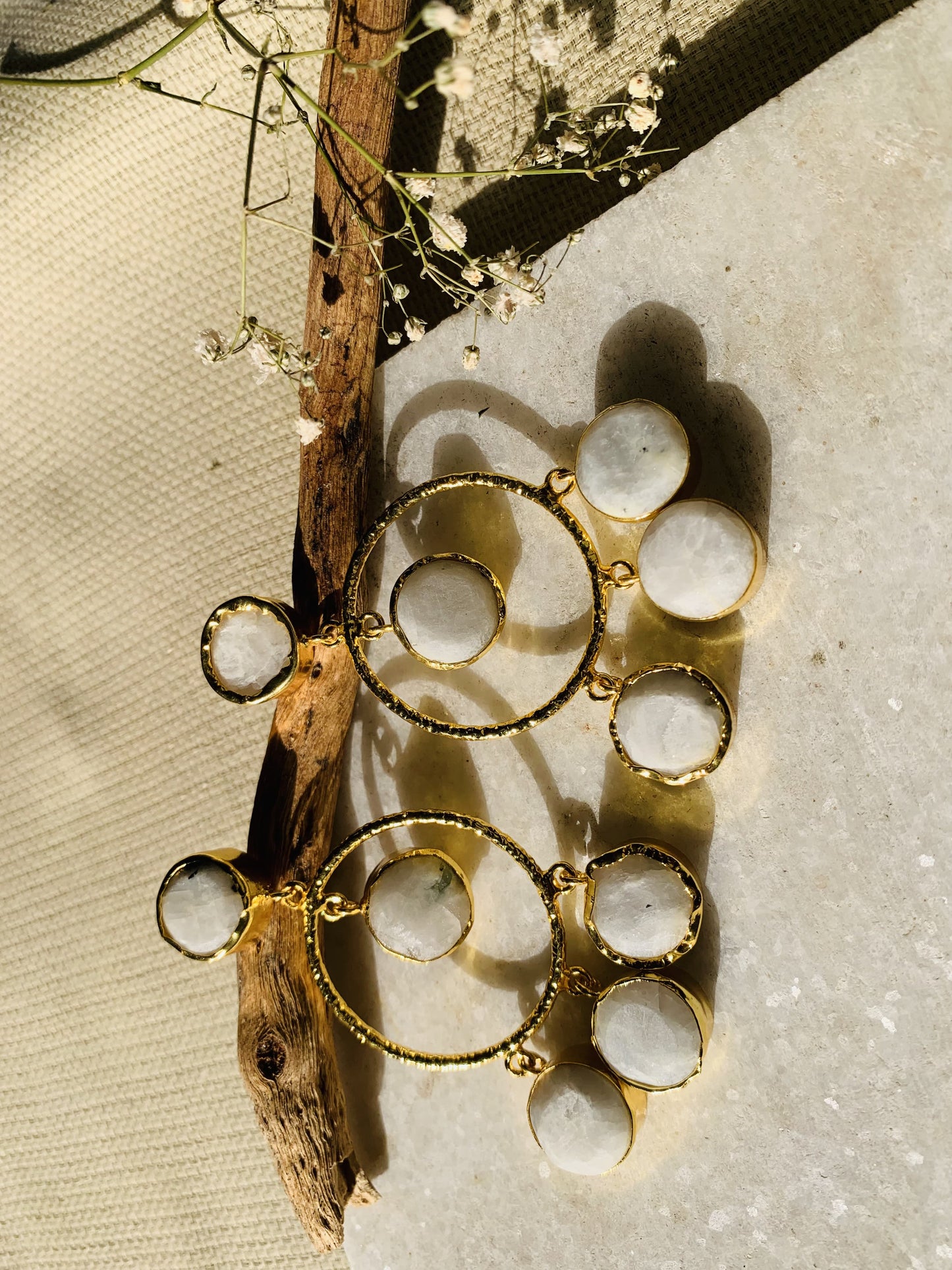 Natural stone earrings