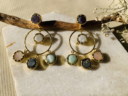 Natural stone earrings