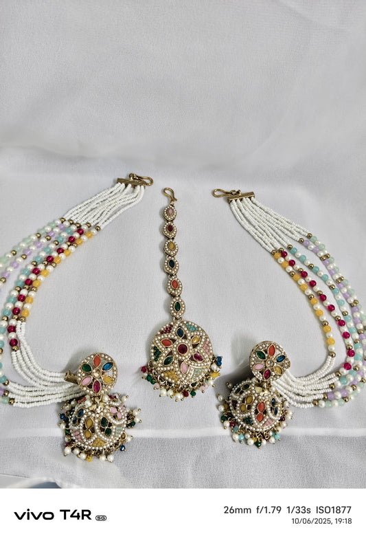 Earrings and tika set