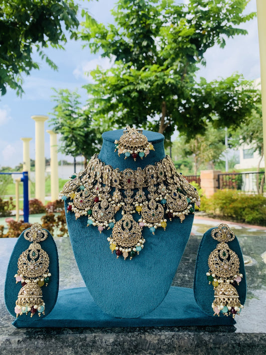 Kundan & pearls Bridal set