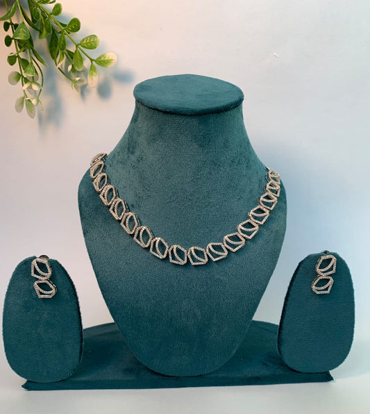 Silver AD necklace set
