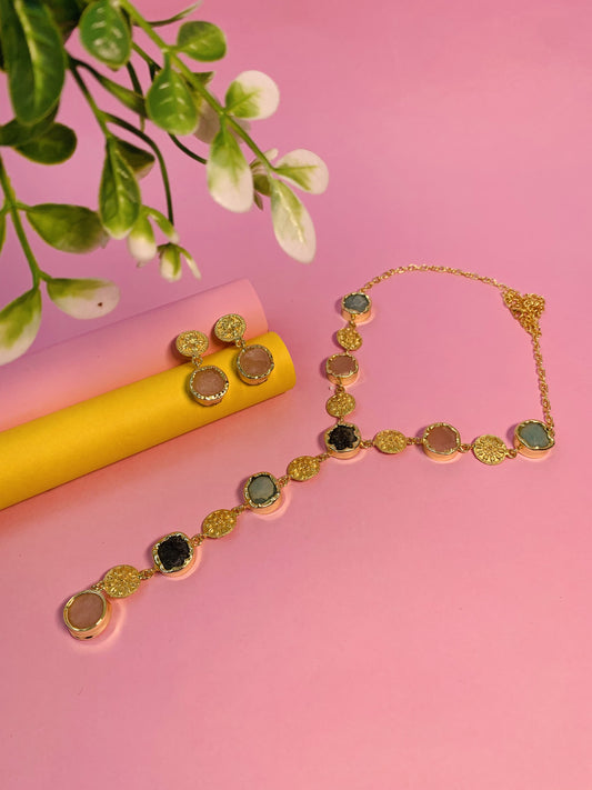Multi natural stones necklace