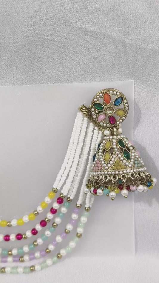 Earrings and tika set
